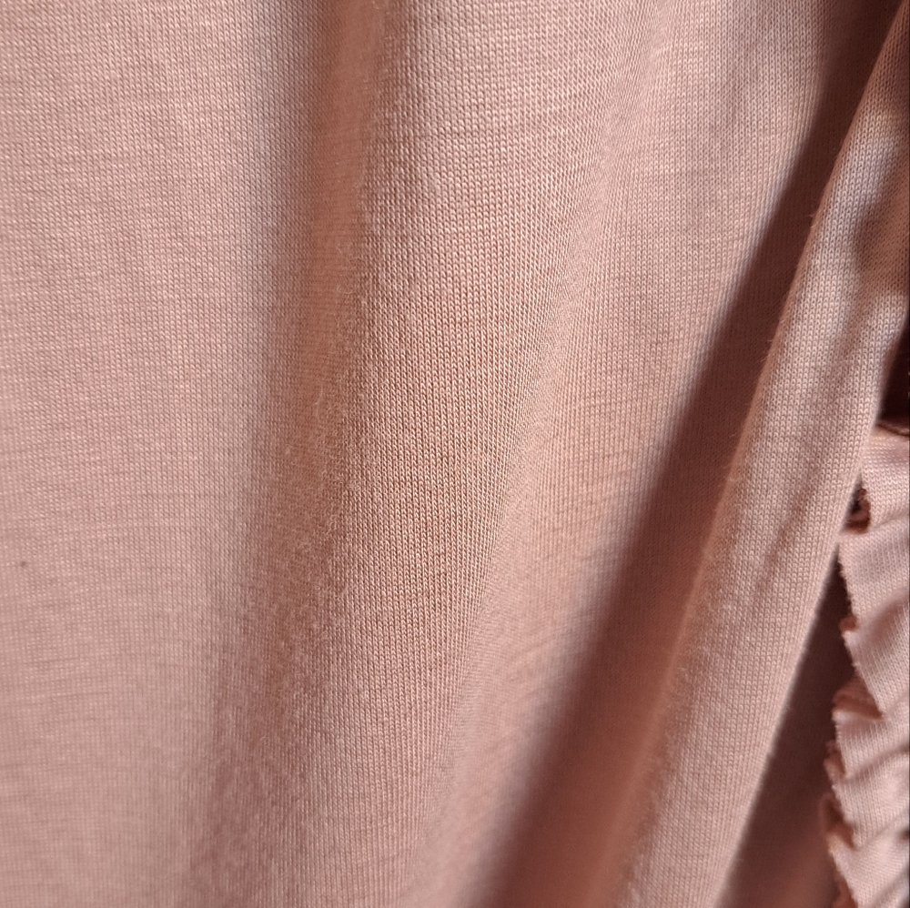 Anthropologie Blush Pink Ruffle-Sleeve Wrap Top - Picture 6 of 9
